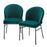 Krzesło stołowe Eichholtz Willis, aksamit w kolorze savona dark green, zestaw 2 szt.OUTLET