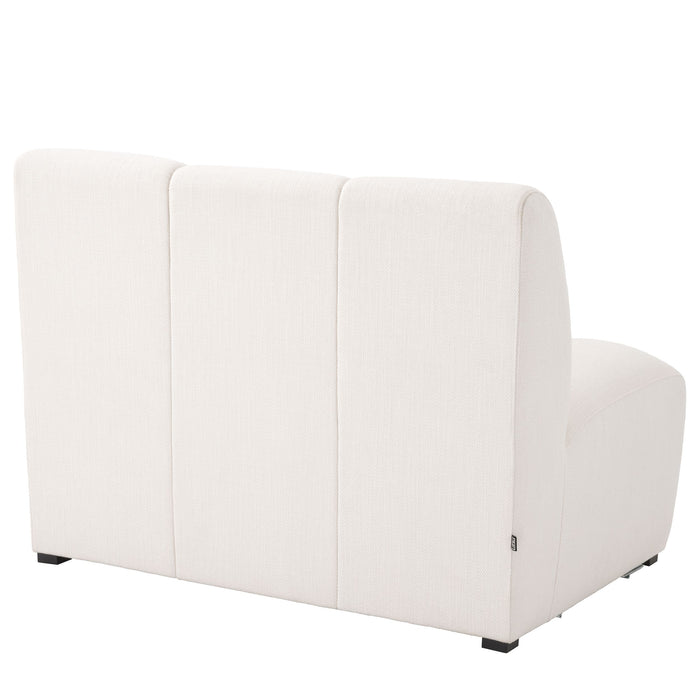 Segmentowa sofa Eichholtz Lando straight, w tkaninie Avalon white