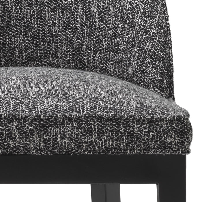 Krzesło do jadalni Eichholtz Fallon w tkaninie Cambon black