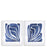 Fotoobraz Blue stylized leaf set 2 szt
