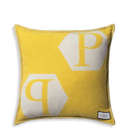 Poduszka Philipp Plein logo Yellow 45 x 45