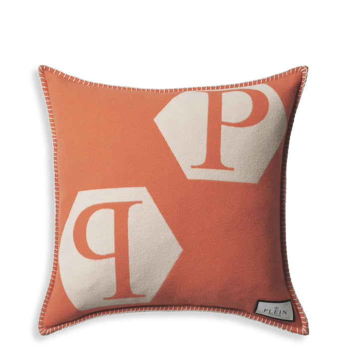 Poduszka Philipp Plein logo Orange 45 x 45