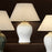 Lampa stołowa Eichholtz Cyprus, biała ceramika, zawiera klosz OUTLET