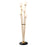 Antique brass finish | white glass | black marble base