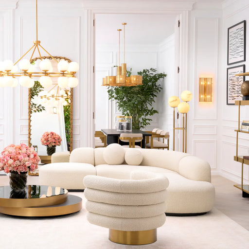 Antique brass finish | alabaster