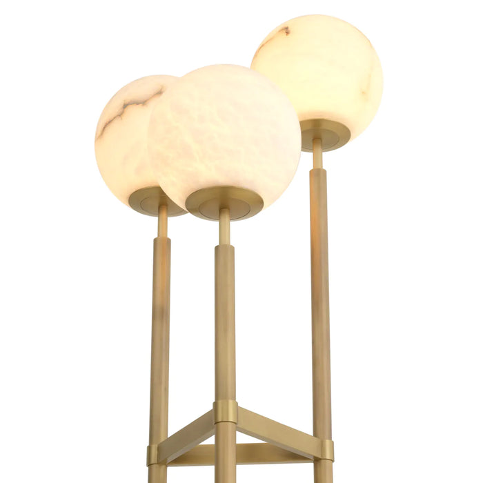 Antique brass finish | alabaster