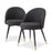 Krzesło stołowe Eichholtz Cooper, w kolorze grey faux leather, zestaw 2 szt.