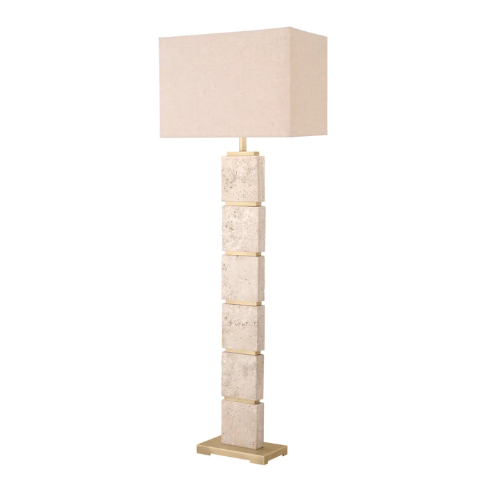 Travertine | antique brass finish