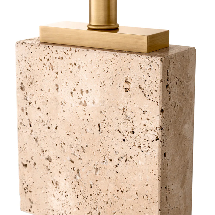 Travertine | antique brass finish