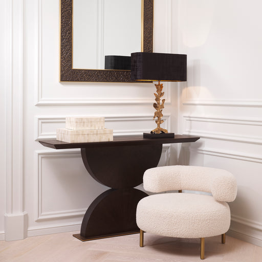 Vintage brass finish | black granite base