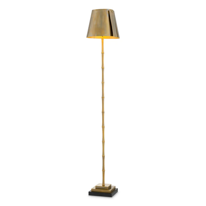 Vintage brass finish | black granite base