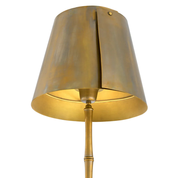 Vintage brass finish | black granite base