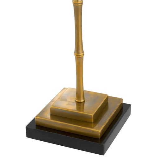 Vintage brass finish | black granite base