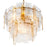 Textured glass | antique brass finish 