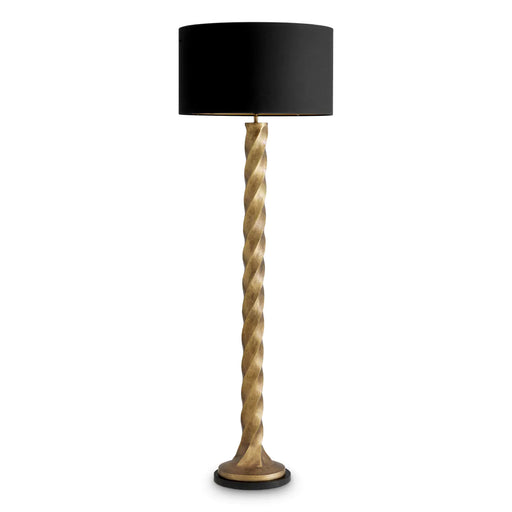 Vintage brass finish | black granite base