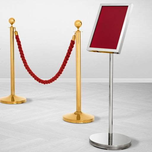 Sznur do poręczy linowej Eichholtz VIP, czerwony, 150 cm, złota końcówka z tytanu