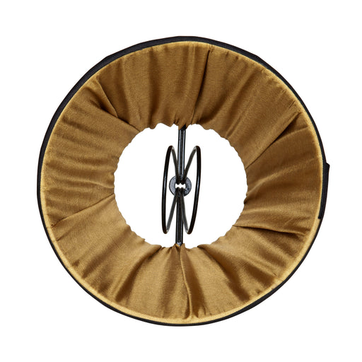 Mini klosz Vasari, czarny, złota podszewka