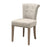 Krzesło stołowe Eichholtz Key Largo, len w kolorze złamanej bieli