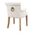 Krzesło stołowe Eichholtz Key Largo, z podłokietnikiem, len w kolorze złamanej bieli
