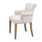 Krzesło stołowe Eichholtz Key Largo, z podłokietnikiem, len w kolorze złamanej bieli