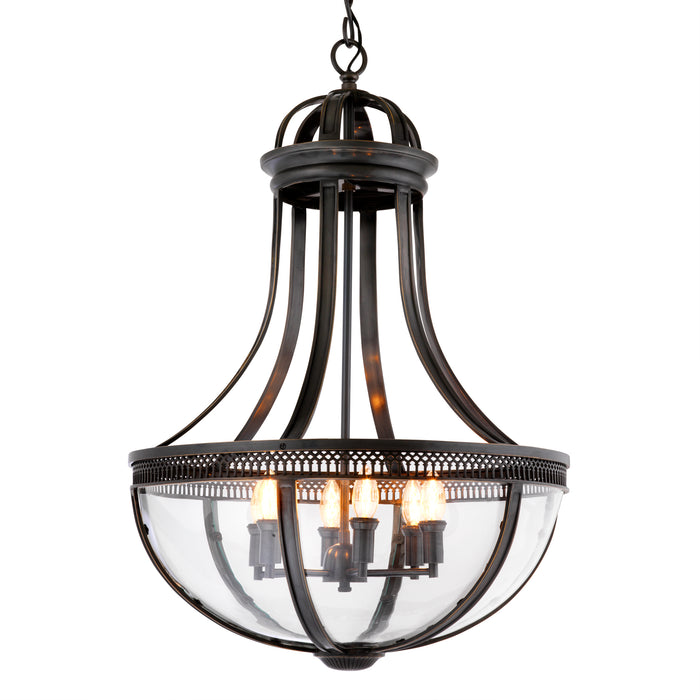 Lampa wisząca Eichholtz Capitol Hill, spiżowe wykończenie, ø 61 cm