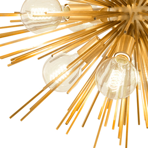 Żyrandol Eichholtz Boivin, matowe mosieżne wykończenie