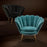 Fotel Eichholtz Trapezium, w kolorze cameron deep turquoise