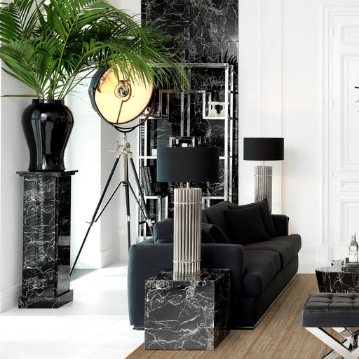 Kolumna Eichholtz Caselli, czarny sztuczny marmur