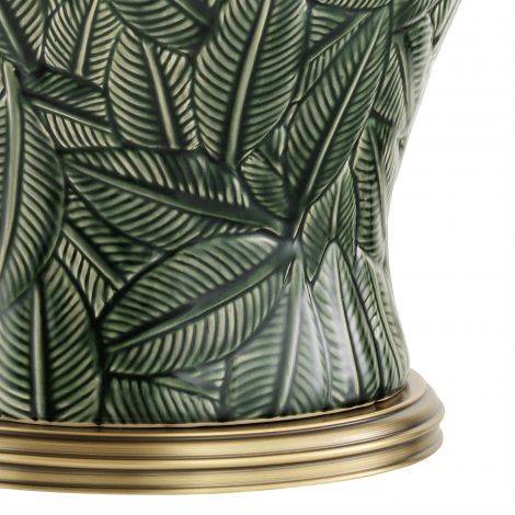 Lampa stołowa Eichholtz Cyprus, zielona ceramika, zawiera klosz