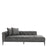 Sofa Eichholtz Cesare, lewa, granitowo szara
