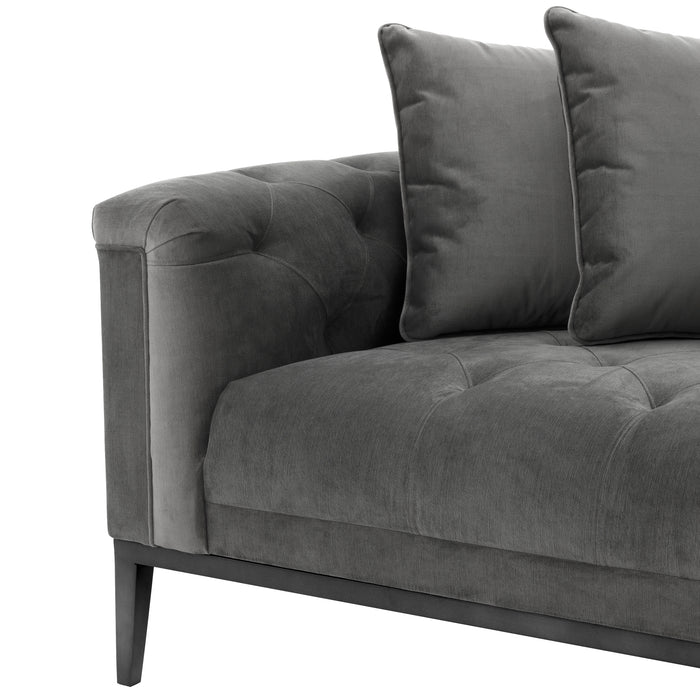 Sofa Eichholtz Cesare, lewa, granitowo szara