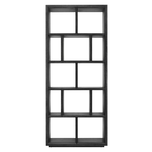 Regał Eichholtz Marguesa, węglowoszary dębowy fornir, 100 cm