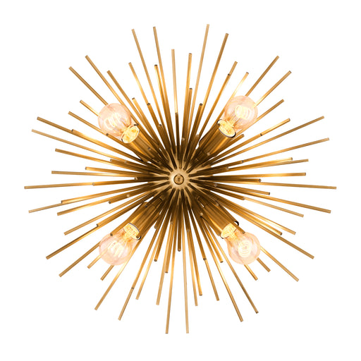 Lampa sufitowa Eichholtz Boivin, matowione mosiężne wykończenie