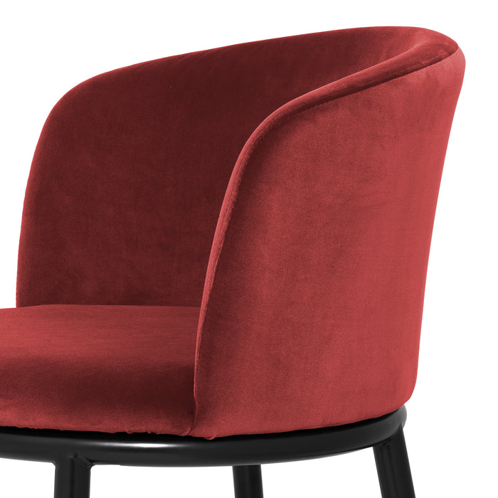 Krzesło stołowe Eichholtz Filmore, w kolorze cameron wine red, zestaw 2 szt.