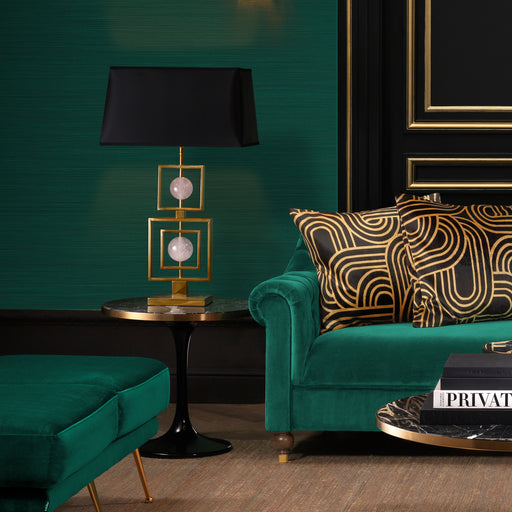 Stolik boczny Eichholtz Parme, czarny sztuczny marmur