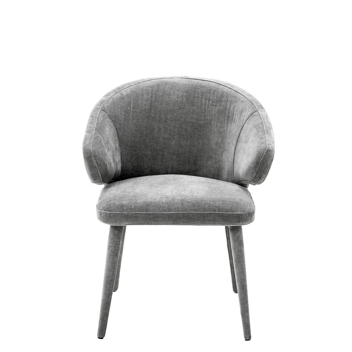 Krzesło stołowe Eichholtz Cardinale, w kolorze clarck grey