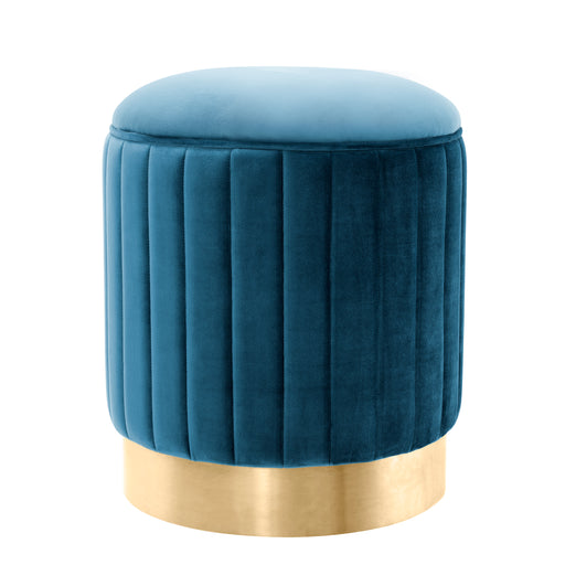 Pufa Eichholtz Allegra, aksamit w kolorze roche teal blue
