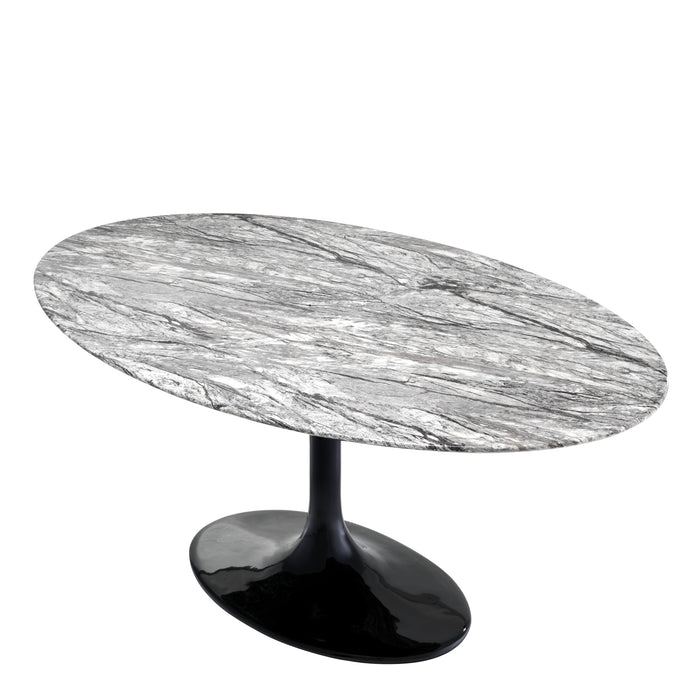 Stół jadalniany Eichholtz Solo, szary sztuczny marmur