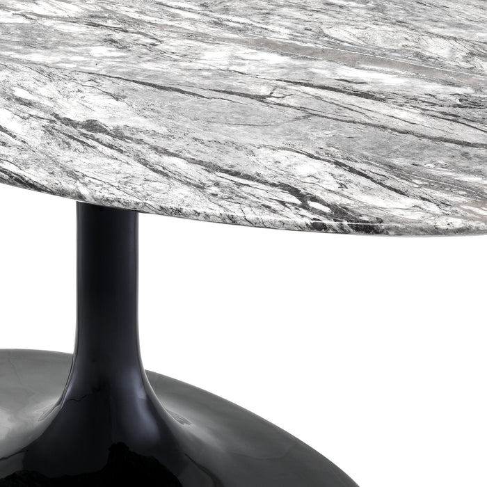 Stół jadalniany Eichholtz Solo, szary sztuczny marmur