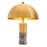 Lampa stołowa Eichholtz Flair, mosiężne wykończenie vintage, zawiera klosz