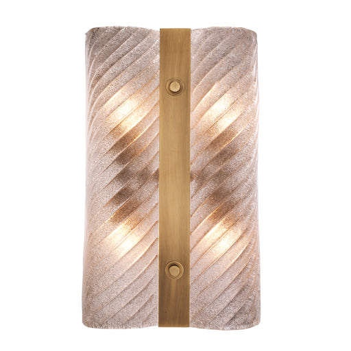 Kinkiet Positano, postarzane mosiężne wykończenie