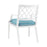 Krzesło stołowe Eichholtz Paladium, z podłokietnikiem, w kolorze outdoor white
