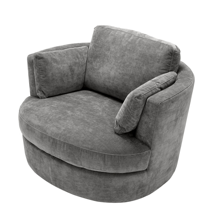 Fotel obrotowy Eichholtz Clarissa,  w kolorze clarck grey