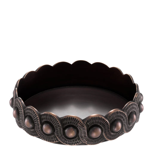 Popielniczka Eichholtz Palmeral, wykończenie w brązie z refleksami