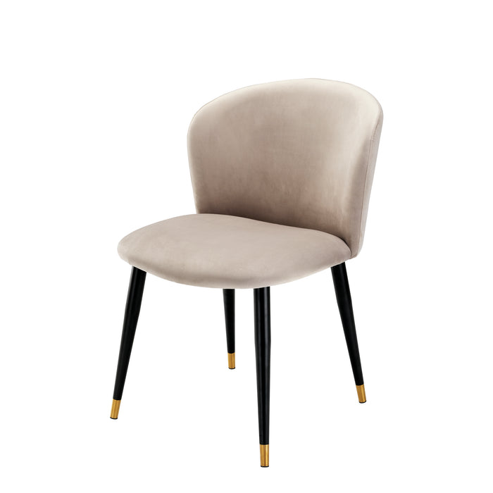 Krzesło stołowe Eichholtz Volante, aksamit w kolorze roche beige