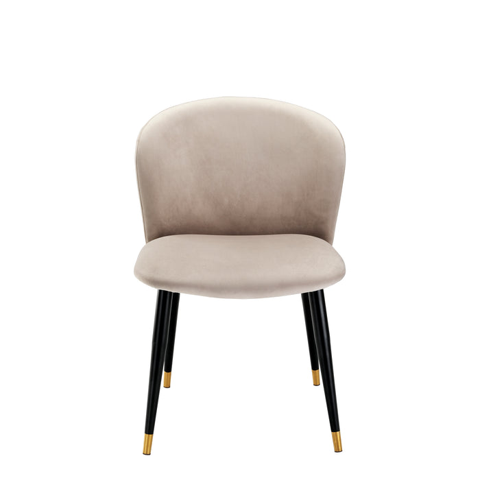 Krzesło stołowe Eichholtz Volante, aksamit w kolorze roche beige