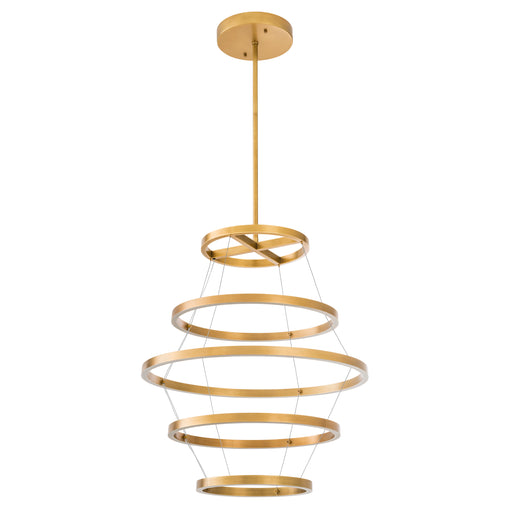 Żyrandol Eichholtz Elements, postarzane mosiężne wykończenie