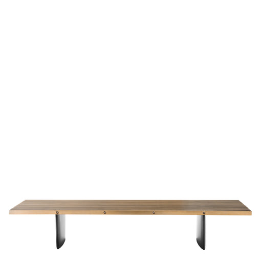 Stolik kawowy Eichholtz Vauclair, wykończenie ze szczotkowanego mosiądzu