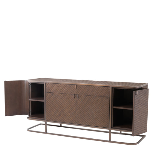 Komoda Eichholtz Napa Valley, pleciony dębowy fornir