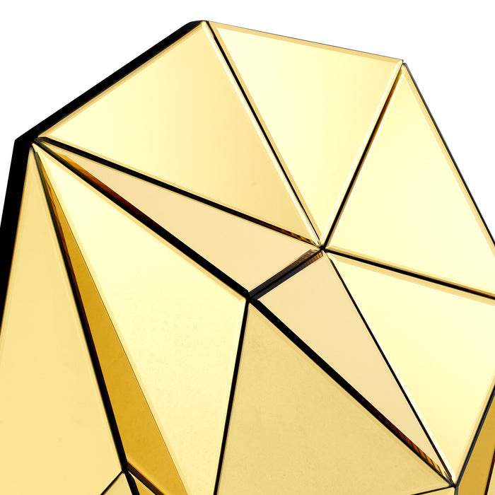Lustro Eichholtz Topanga, złote szkło lustrzane, ø 100 cm